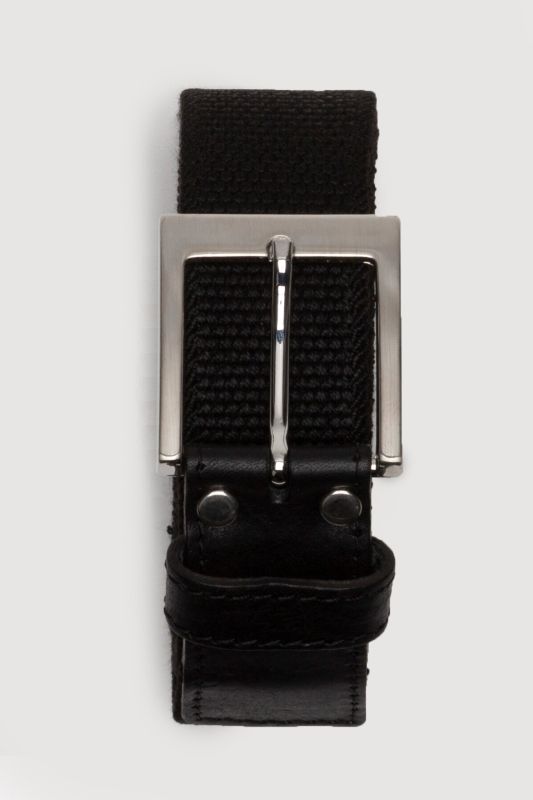 Stretch Fabric Adjustable Leather Metal Closure Belt