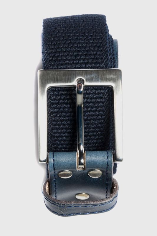 Stretch Fabric Adjustable Leather Metal Closure Belt