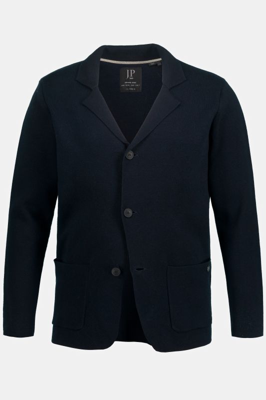 Knitted jacket, FLEXNAMIC®, Milano knitwear, lapel collar, up to 8 XL