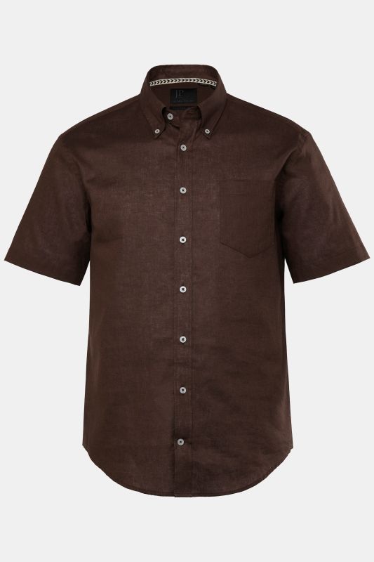 Short Sleeve Linen Blend Shirt