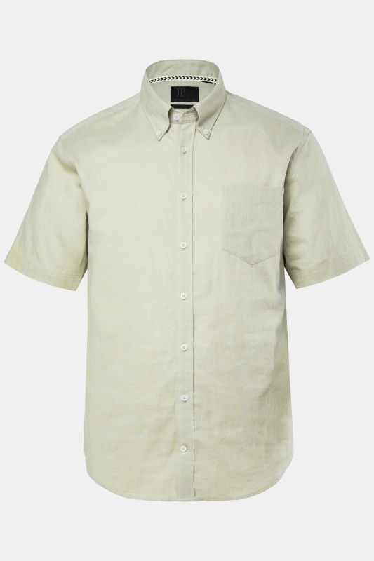 Short Sleeve Linen Blend Shirt