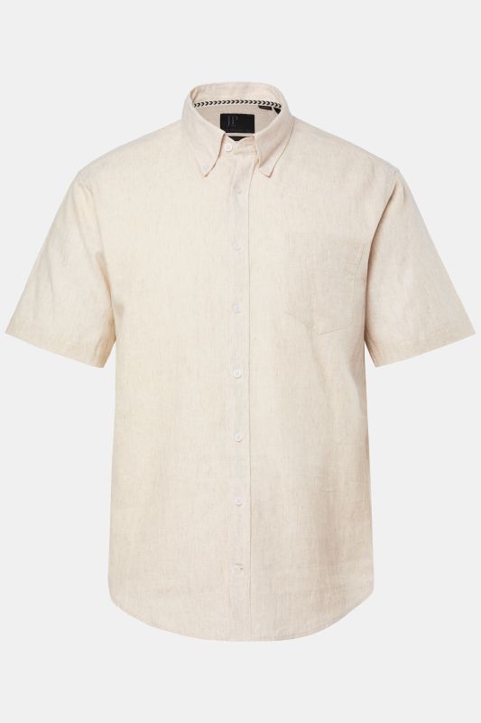 Short Sleeve Linen Blend Shirt