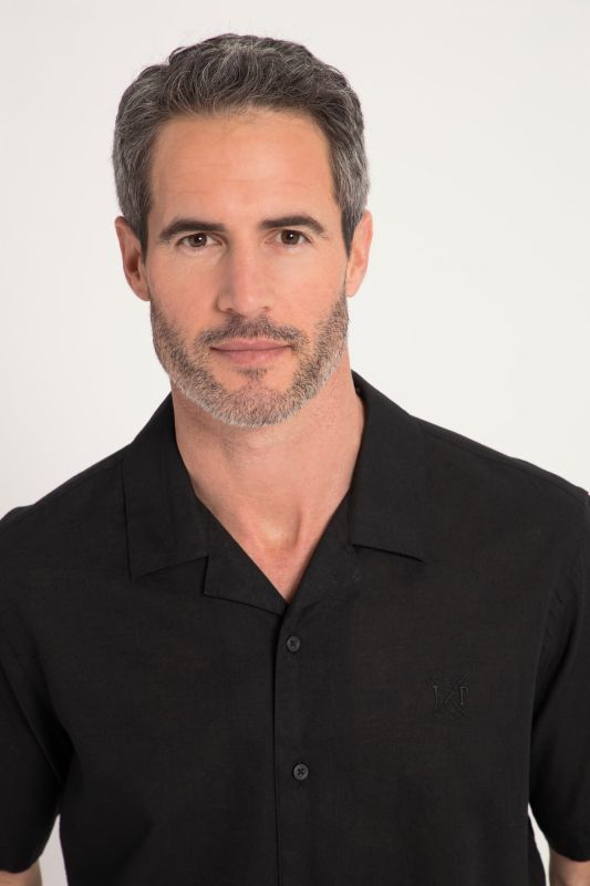 Short Sleeve Linen Blend Shirt