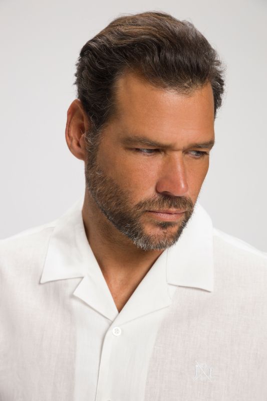 Short Sleeve Linen Blend Shirt