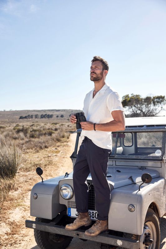 Short Sleeve Linen Blend Shirt