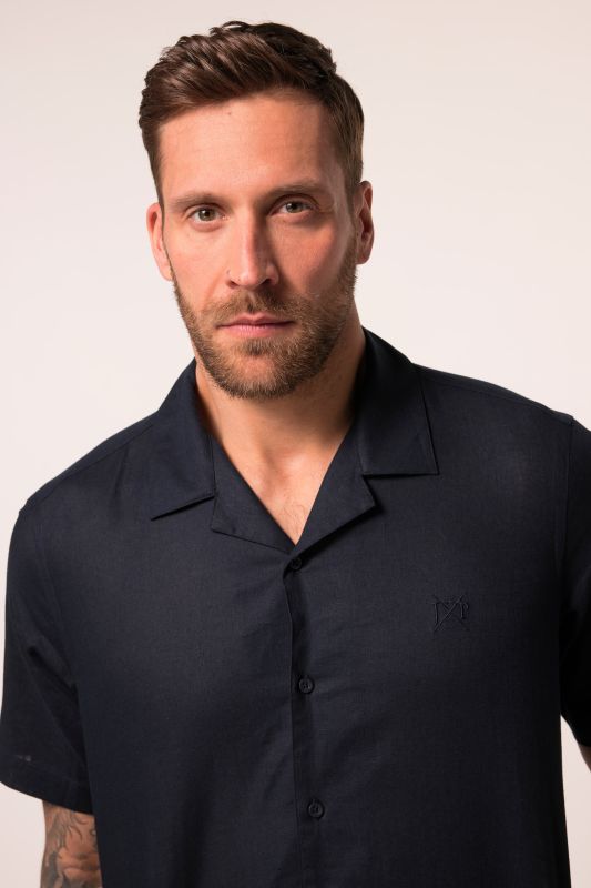 Short Sleeve Linen Blend Shirt