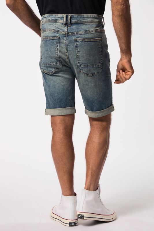 Jeans Bermuda turn-up, belly fit