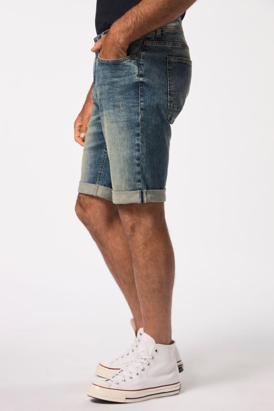 Jeans Bermuda turn-up, belly fit