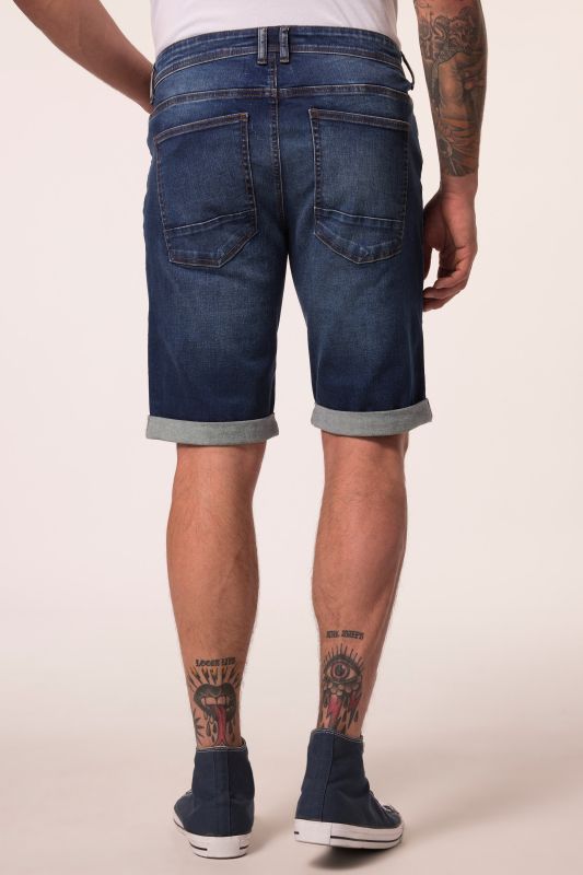Jeans Bermuda turn-up, belly fit