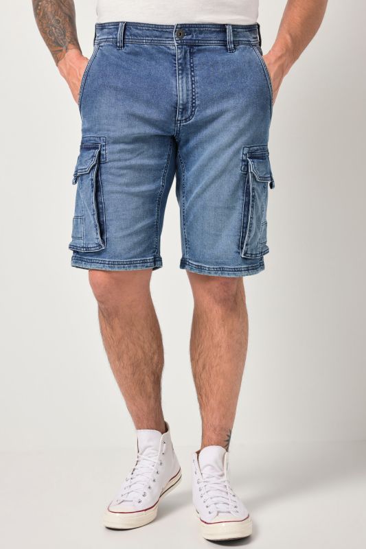 FLEXNAMIC® denim cargo Bermuda shorts