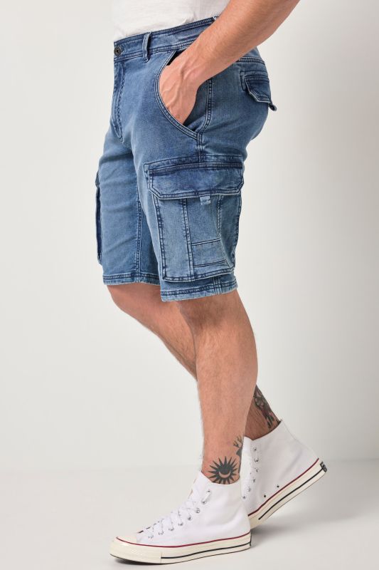 FLEXNAMIC® denim cargo Bermuda shorts