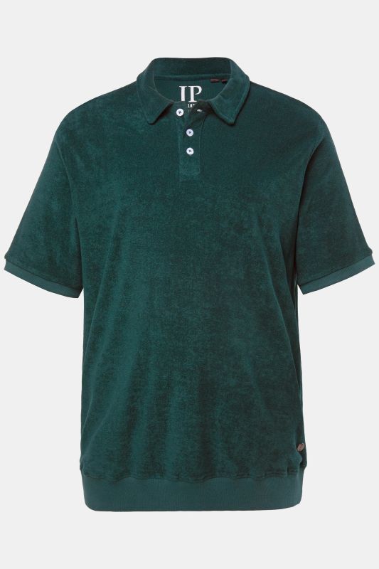 Belly fit terrycloth polo shirt