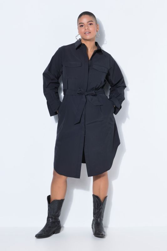 Рокля тип риза с вталена кройка