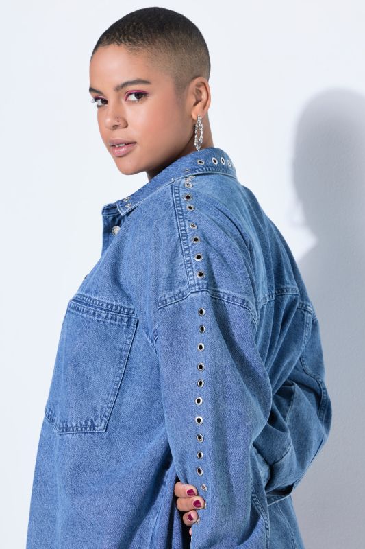 Риза дънкова с капси