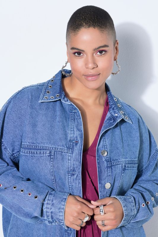 Риза дънкова с капси