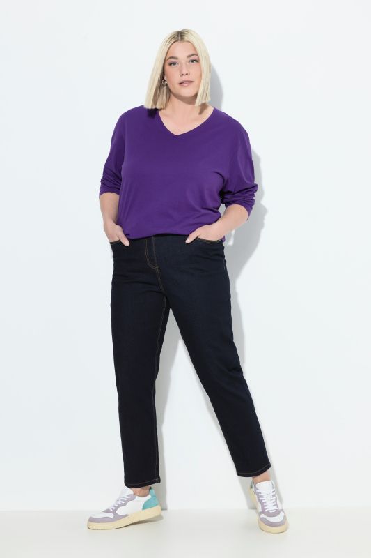 Дънки тип Mom еластични