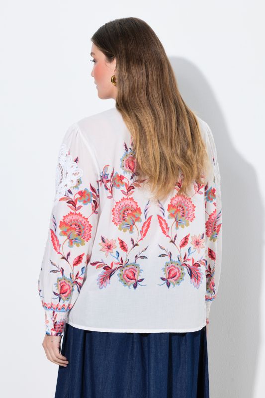 Traditional Flower Printed Blouse