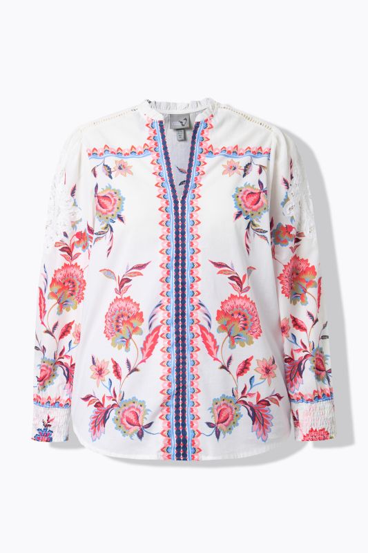 Traditional Flower Printed Blouse