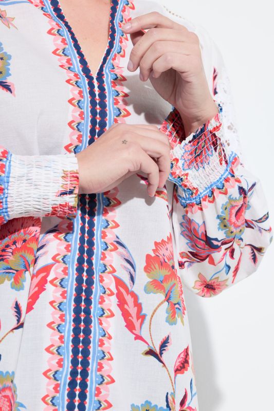 Traditional Flower Printed Blouse