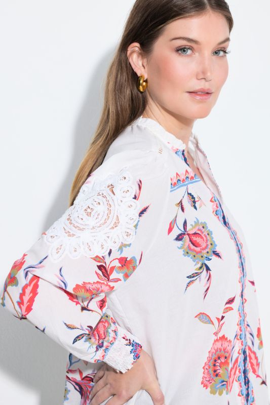 Traditional Flower Printed Blouse