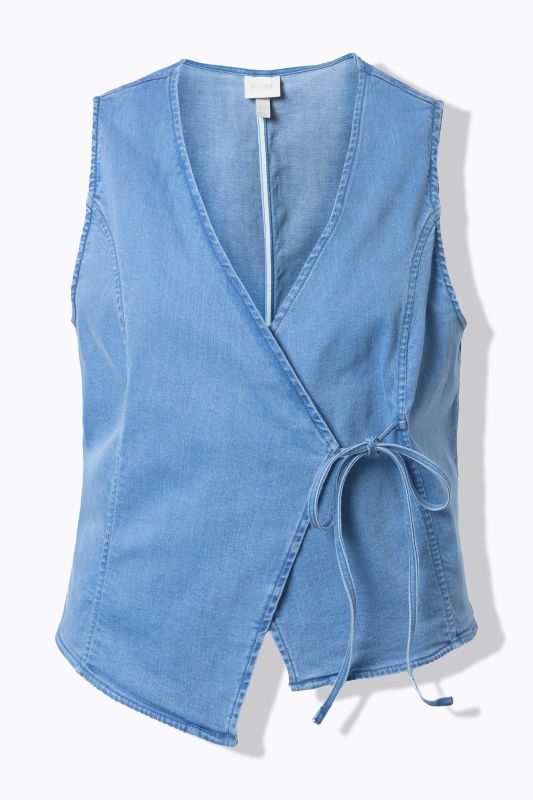Eco Cotton Denim Wrap Vest