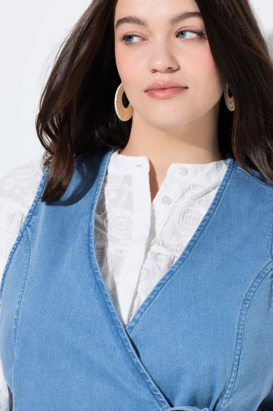 Eco Cotton Denim Wrap Vest