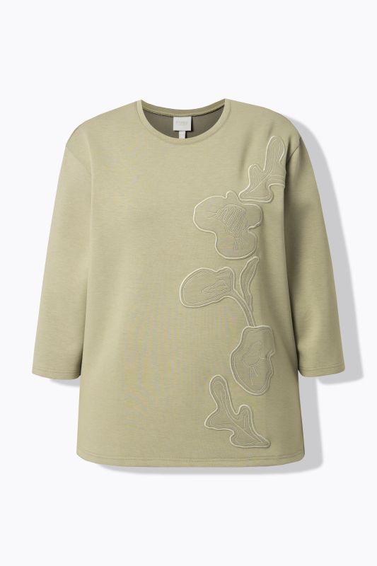 Eco Viscose Floral Embroidered Sweatshirt