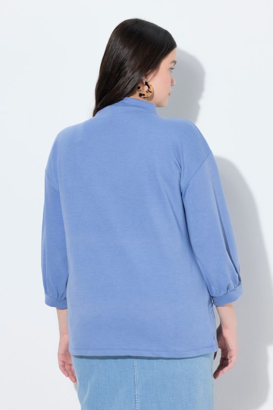 Eco Cotton Rope Embroidered Turtleneck Sweatshirt