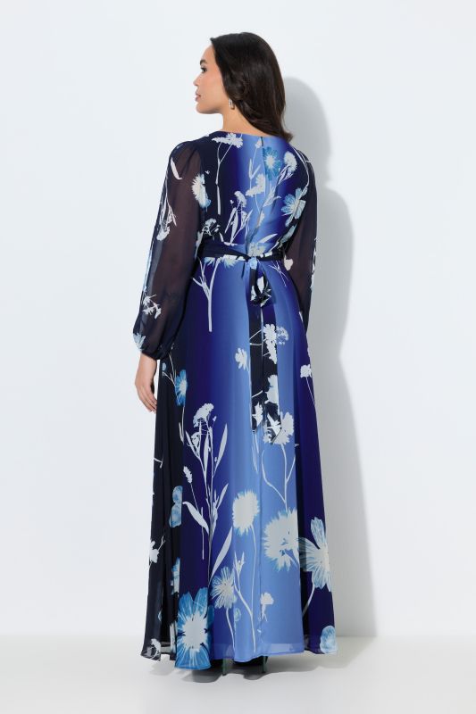 Floral Gradient Evening Gown