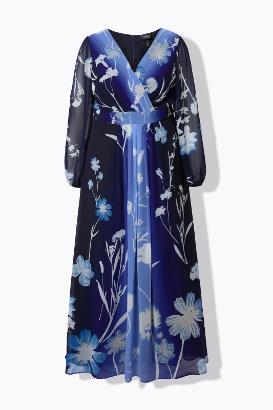 Floral Gradient Evening Gown