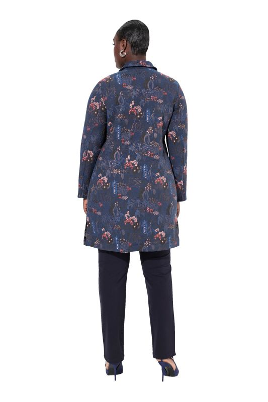 Long Floral Jacquard Jacket