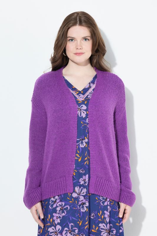 Wool Blend Open Shape Cardigan