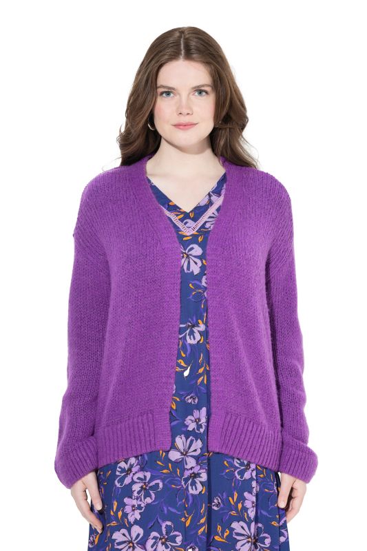 Wool Blend Open Shape Cardigan