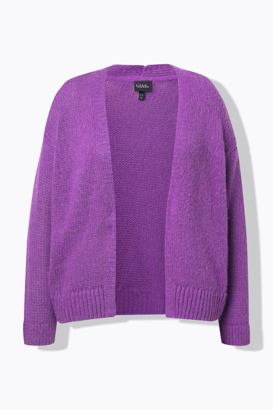 Wool Blend Open Shape Cardigan