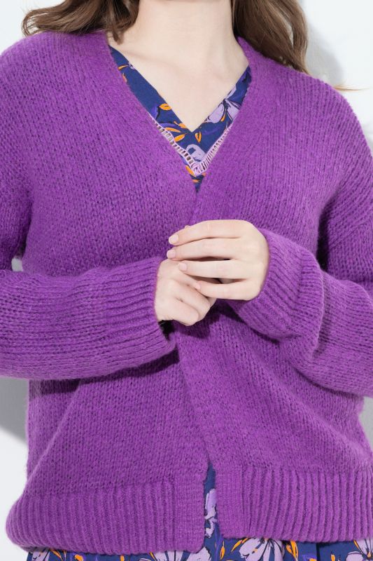 Wool Blend Open Shape Cardigan