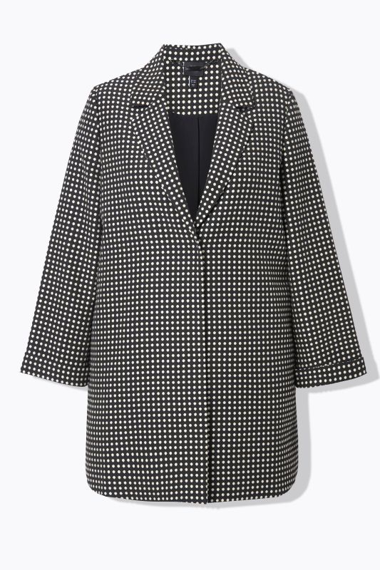 Textured Oversized Polka Dot Blazer