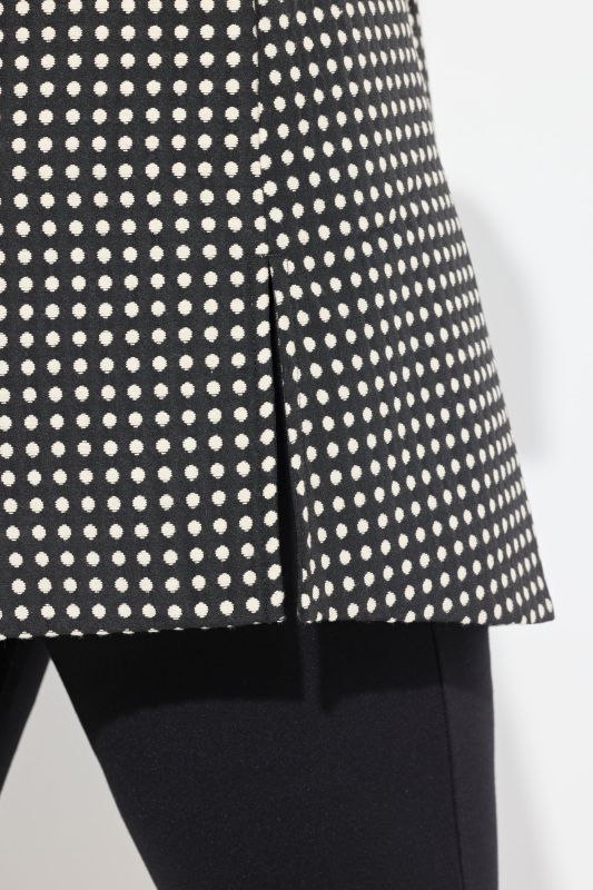 Textured Oversized Polka Dot Blazer