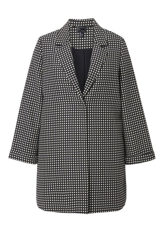Textured Oversized Polka Dot Blazer