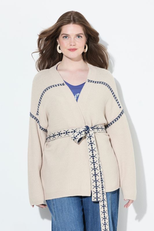 Жилетка плетена с колан 