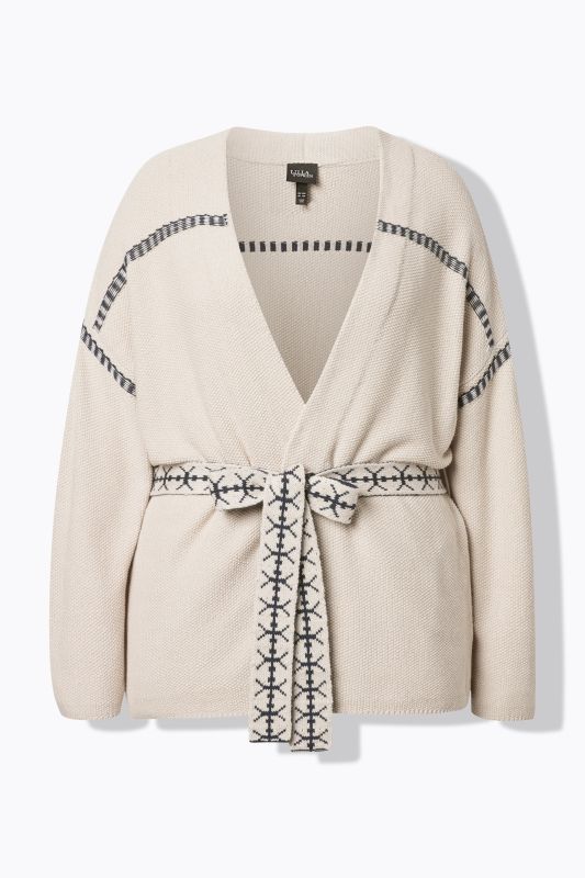 Жилетка плетена с колан 