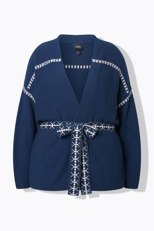 Жилетка плетена с колан 