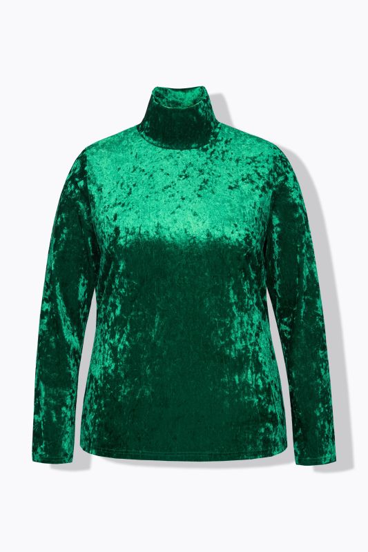 Блуза кадифена с поло яка