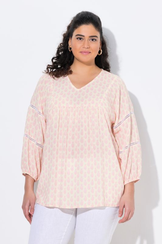 Блуза с принт на кактуси