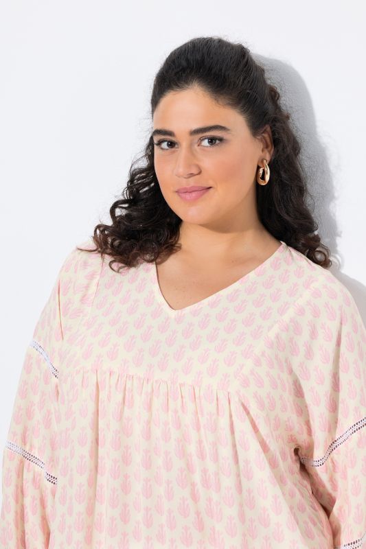 Блуза с принт на кактуси