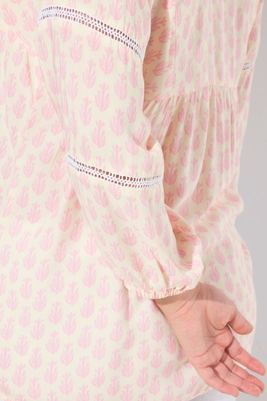 Блуза с принт на кактуси