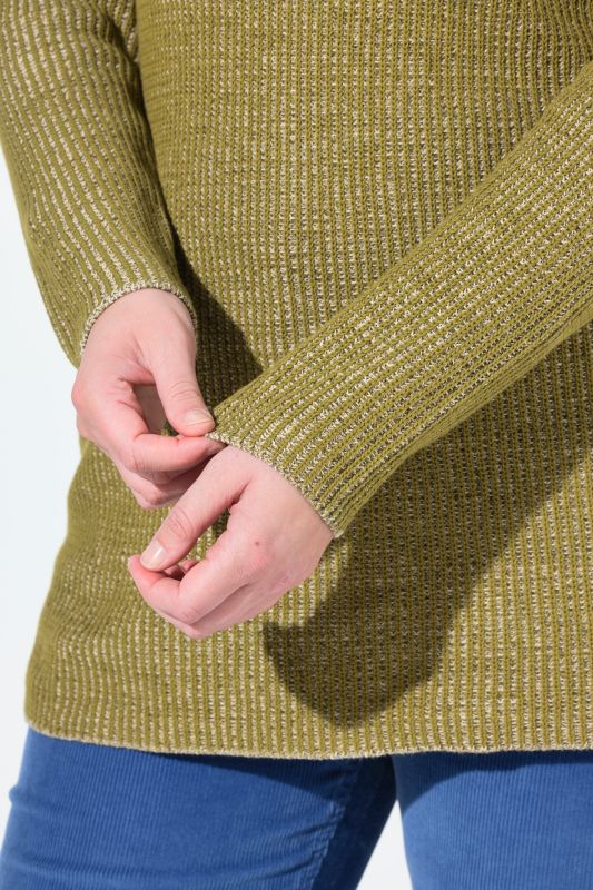 Пуловер рипсен двуцветен