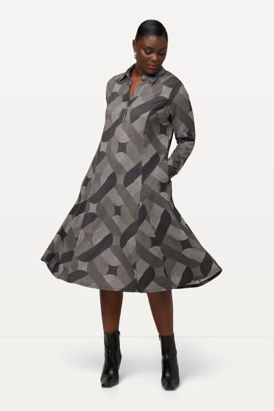 Рокля с геометричен мотив