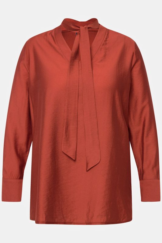 Tie Neck Long Sleeve Blouse