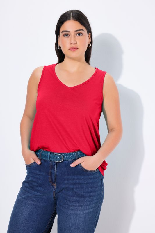 V-Neck Classic Fit Cotton Tank