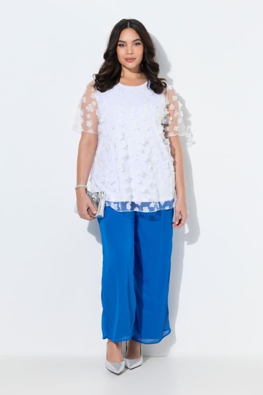 Layered Chiffon Wide Leg Pants